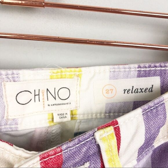 CHINO BY ANTHROPOLOGIE | Striped Multicolor Chino Shorts Women’s Size 27 (4) - Picture 8 of 11